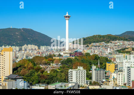 Skyline der Stadt Busan in Südkorea Stockfoto