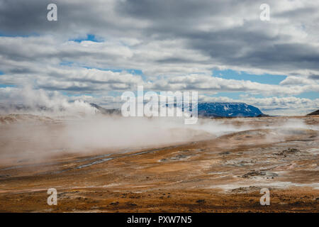 Island, Myvatn, Namaskard, geothermale Region Stockfoto
