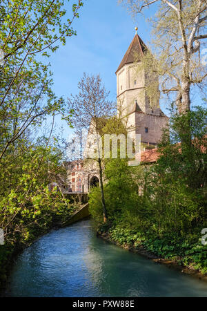Deutschland, Bayern, Augsburg, Jakobervorstadt, Stadtgraben, Jakobertor gate Stockfoto