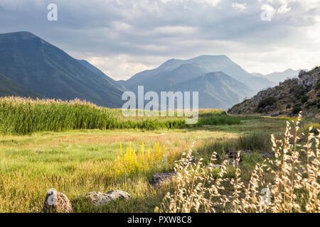 Griechenland, Peloponnes, Corinthia, Stymfalia, Alte Plateau, See Stymphalia Stockfoto