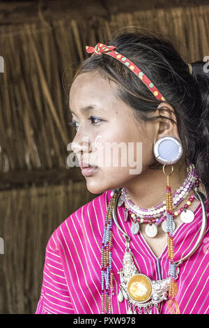 Palong Hill Tribe Frau, Nord-Thailand Stockfoto