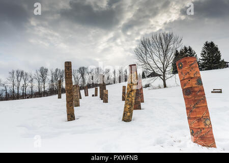 Am Steinbruch Hill Art Park in der Stadt Cazenovia in Madison County im Zentrum von New York. Stockfoto