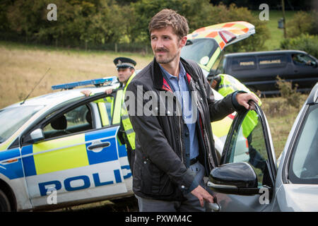 Gwilym Lee, Schauspieler in der Rolle des DS Charlie Nelson in Midsomer Murders Stockfoto