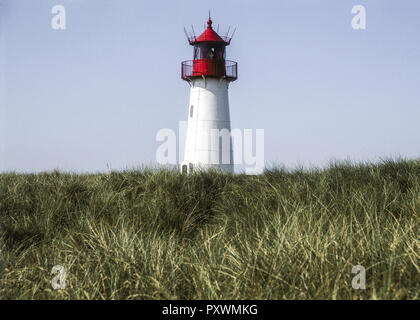 Leuchtturm Bei Liste, Insel Sylt, Deutschland Stockfoto