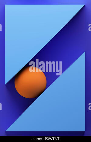 Lila Hintergrund mit geometrischen Formen Stockfoto