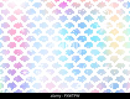 Rainbow Skalen Hintergrund mit kawaii Mermaid princess Muster. Stock Vektor