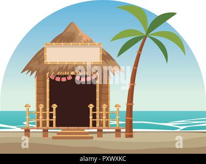 Strand Kiosk Cartoon Stock Vektor