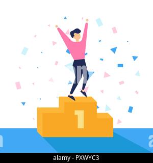 Gewinner Nummer eins Vector Illustration Stock Vektor