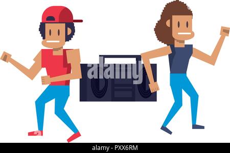 Videospiel pixelated Cartoon Stock Vektor