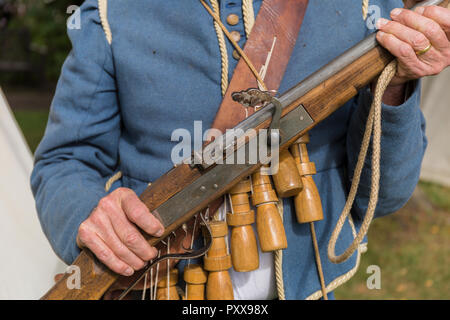 Englischer Bürgerkrieg Rifleman Stockfoto