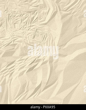 Gelbe zerknittertes Papier Textur Hintergrund Stockfoto