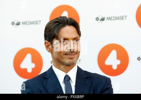 Pier Silvio Berlusconi (Sohn von Silvio Berlusconi) bei der Präsentation der neuen Rete 4, Rom, Italien, 12.September 2018 Foto Remo Casilli/Sintesi/Alamy Stockfoto