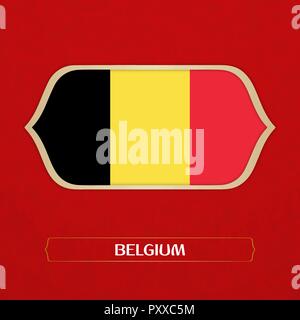 Flagge von Belgien ist im Fußball Stil gemacht Stock Vektor