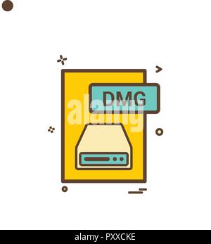 Dmg-Datei format Symbol vektor design Stock Vektor