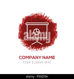 Business graph icon-Rot Aquarell Kreis Splash Stock Vektor