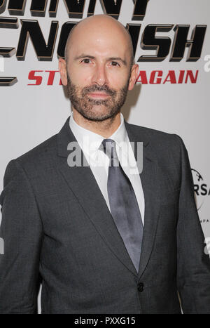 New York, NY - 23. Oktober 2018: David Kerr besucht die Johnny English schlägt wieder zu Screening bei AMC Lincoln Square Theater Stockfoto