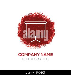 Business graph icon-Rot Aquarell Kreis Splash Stock Vektor