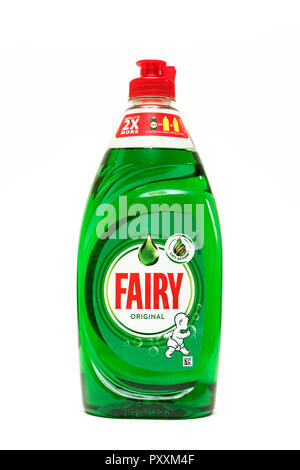 Kunststoff Flasche fairy Liquid original Stockfoto