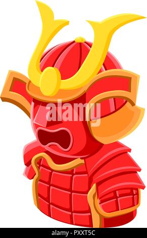 Samurai Player Avatar Menschen Symbol Stock Vektor