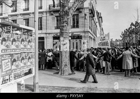 Verteidiger der konfessionellen Schule Protest gegen angebliche Govermental reform, Lyon, Frankreich Stockfoto