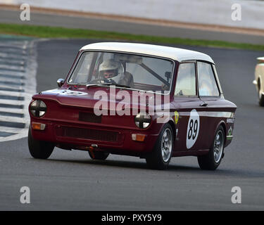 Adrian Oliver, Hillman Imp, HSCC, HRSR, historische Tourenwagen, Silverstone Endrunden historisches Rennen treffen, Silverstone, Oktober 2018, Autos, klassische Raci Stockfoto