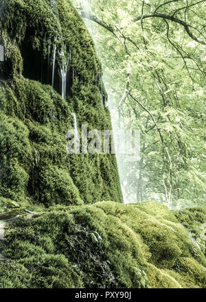 Guetersteiner Wasserfall, Bad Urach, Baden-Württemberg, Deutschland Stockfoto