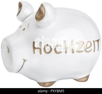 Hochzeits-Sparschwein Stockfoto
