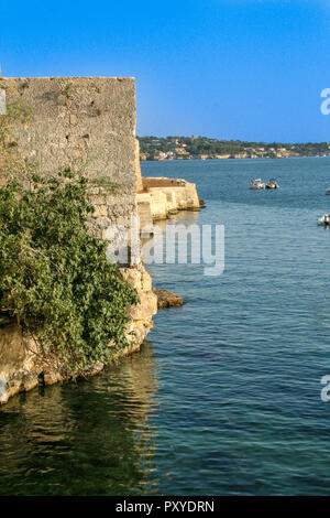 In Siracusa - Italien - August/2010 - Maniace schloss in der Insel von Ortigia, in Syrakus, Sizilien Stockfoto