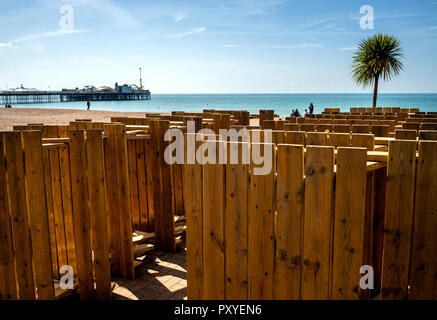 Brighton am Meer Stockfoto