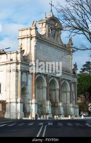 Fontana dell'Acqua Paola. Reich verzierte Marmor Brunnen von Papst Paul V, Gianicolo-hügel Terrasse, Rom, Italien in Betrieb genommen Stockfoto