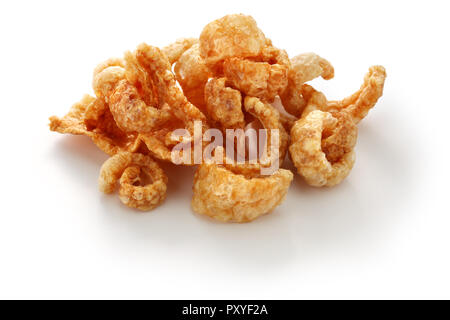 Khaep mu, Thai knusprige Schweinefleischrinden Stockfoto