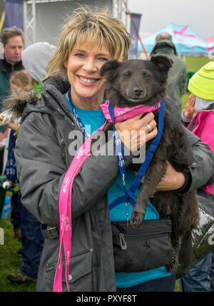 Ruth Langsford beginnt das Epsom Speicher mit Hilfe der Alzheimer Gesellschaft im Epsom Downs Racecourse Spaziergang auf einem nassen und windigen Tag. Ruth, dessen Vater starb im Jahr 2012 an der Krankheit, sagte: "Dies ist eine Ursache nah an meinem Herzen, weil ich meinen Vater Alzheimer verloren und ich weiß, wie verheerend die Bedingung ist für diejenigen bestimmt und ihre Familien. Ich bin zu Fuß in liebevoller Erinnerung an meinen Papa, den ich jeden Tag vermissen." Sie fügte hinzu: "Ich bin so glücklich in der epsom Speicher zu nehmen Zu Fuß für Alzheimer Gesellschaft" Mit: Ruth Langsford Wo: Epsom, Großbritannien Wann: 23 Sep 2018 Credit: Paul Taylor/WANN Stockfoto