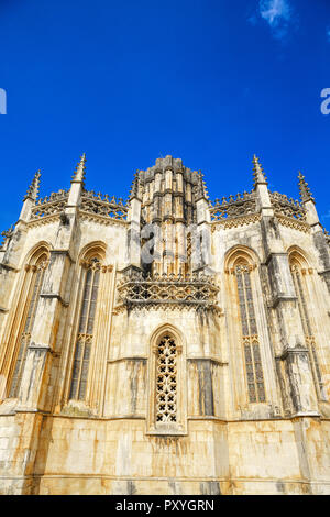 Das Kloster von Batalha, Portugal. Ursprünglich und offiziell bekannt, da das Kloster der Heiligen Maria von den Sieg. UNESCO-Weltkulturerbe. Stockfoto