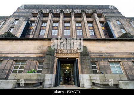 Von außen Eingang St Andrews House das Haus der schottischen Regierung in Edinburgh, Schottland, Großbritannien Stockfoto