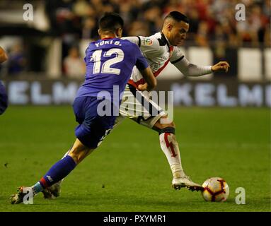 Madrid, Spanien. 24 Okt, 2018. Fußballspiel zwischen Rayo Vallecano und Athletic Bilbao der 2018/2019 die Spanische Liga, an der Vallecas Stadium statt, in Madrid. (Foto: Jose Cuesta/261/Cordon drücken). Credit: CORDON Cordon Drücken Sie die Taste/Alamy leben Nachrichten Stockfoto