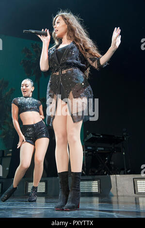 Juli 28, 2018 - Raleigh, North Carolina; USA - Sänger Hailee Steinfeld führt leben, wie ihre Tour 2018 macht Halt an der Küste Credit Union Musik Park in Walnut Creek in Raleigh Copyright 2018 Jason Moore befindet. Credit: Jason Moore/ZUMA Draht/Alamy leben Nachrichten Stockfoto