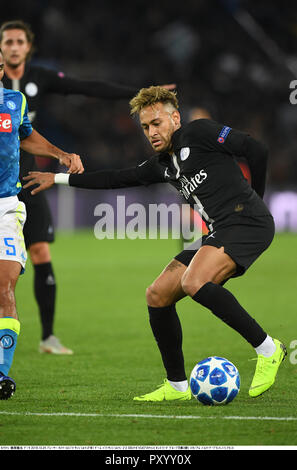 Paris, Frankreich. 24 Okt, 2018. Neymar der PSG während der UEFA Champions League Gruppe C Übereinstimmung zwischen Paris Saint-Germain 2-2 SSC Napoli im Parc des Princes in Paris, Frankreich, 24. Oktober 2018. Credit: Takamoto Tokuhara/LBA/Alamy leben Nachrichten Stockfoto