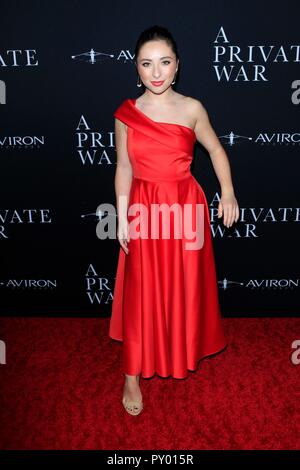 Los Angeles, CA, USA. 24 Okt, 2018. Ava Cantrell bei Ankunft für einen privaten Krieg Premiere, Samuel Goldwyn Theater, Los Angeles, CA 24. Oktober 2018. Credit: Priscilla Grant/Everett Collection/Alamy leben Nachrichten Stockfoto