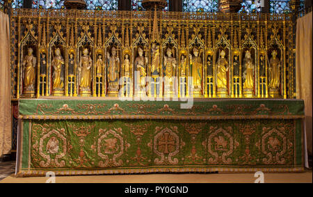 Der Hochaltar in Ripon Cathedral in North Yorkshire Stockfoto