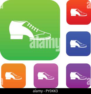 Tango schuh Set Color Collection Stock Vektor