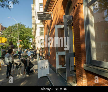 Die New York French Connection Store im Viertel Soho am Samstag, 20. Oktober 2018. Die im Vereinigten Königreich ansässige French Connection wird berichtet in Diskussionen in Bezug auf einen Verkauf des Unternehmens an. (Â© Richard B. Levine) Stockfoto