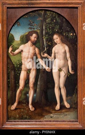 Adam und Eva von Jan Gossaert (1478-1532), c 1507/8 Stockfoto