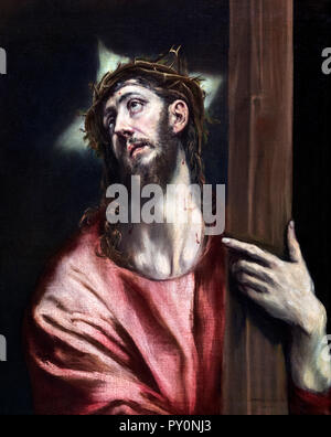 Das Kreuz Christi von El Greco (Domenikos Theotokopoulos, 1541-1614), Öl auf Leinwand, 1587-96 Stockfoto