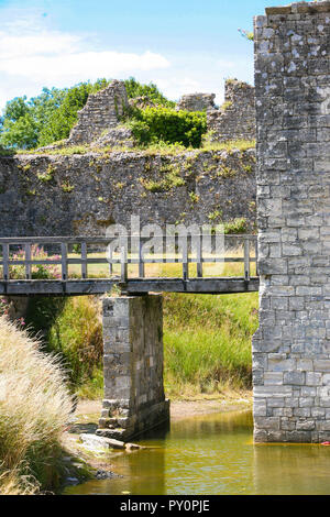 Portchester Castle, Portsmouth Hampshire UK Stockfoto