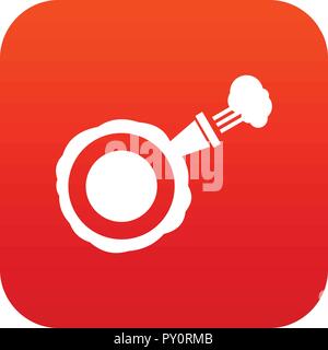 Furzkissen Symbol digital Rot Stock Vektor