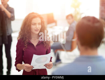 Closeup. Das Team der Designer am Arbeitsplatz. Start Stockfoto