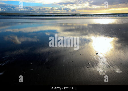 Verlassenen Strand, Dunnett Bay, Scottish Highlands, Schottland, UK Stockfoto
