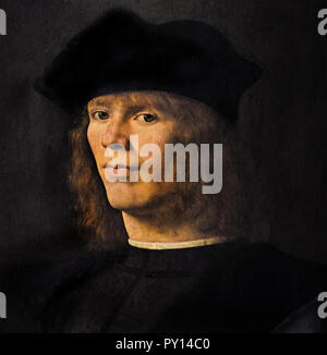 Porträt eines jungen Mannes 1500 - 1506 Andrea Solario 1470-1524 aus dem 16. Jahrhundert, Italien, Italienisch. Stockfoto