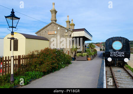 Die Station Küche, West Bay Bridport Hafen, Dorest. Jurassic Coast Stockfoto