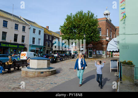 Buckydoo Square, Bridport Stadtzentrum, Dorset, England, Großbritannien Stockfoto